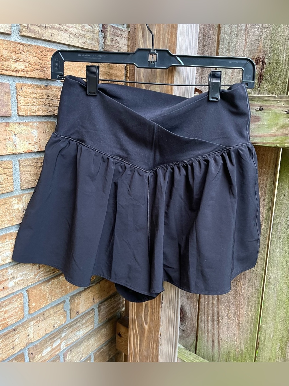 Offline by Aerie Black Athletic Shorts with V-Waistband